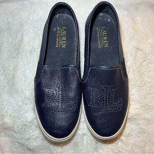 Lauren Ralph Lauren Jarrett RLite Cushioning SlipOn Shoes S-7.5B Blue Leather